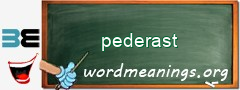 WordMeaning blackboard for pederast